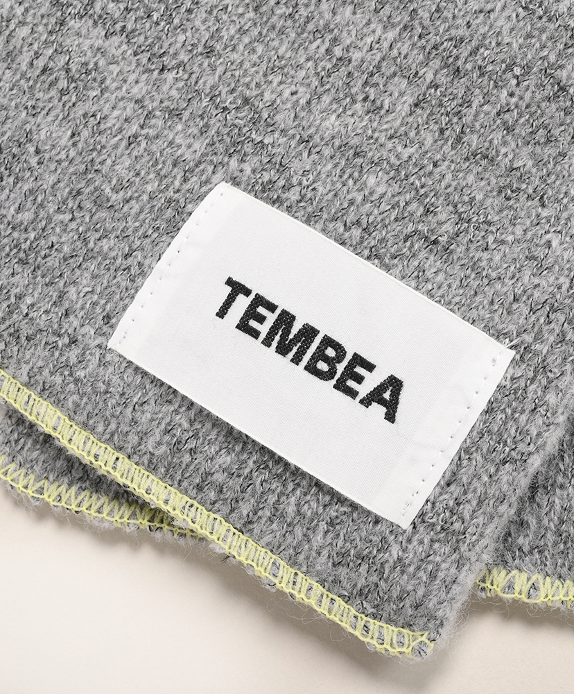 Muffler - Wool Nylon Lt-Grey×Lemon/ライトグレー×レモン ONE