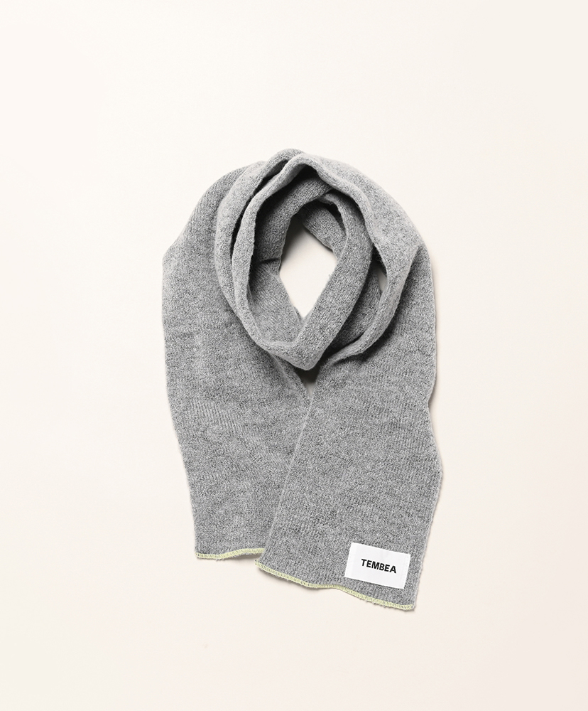 Muffler - Wool Nylon Lt-Grey×Lemon/ライトグレー×レモン ONE