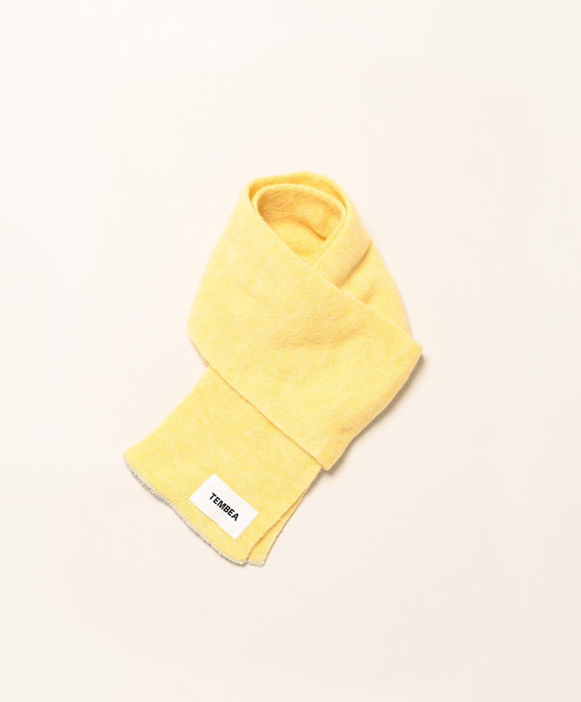 Muffler - Wool Nylon Lt-Yellow×Ice Grey/ライトイエロー×アイスグレー ONE