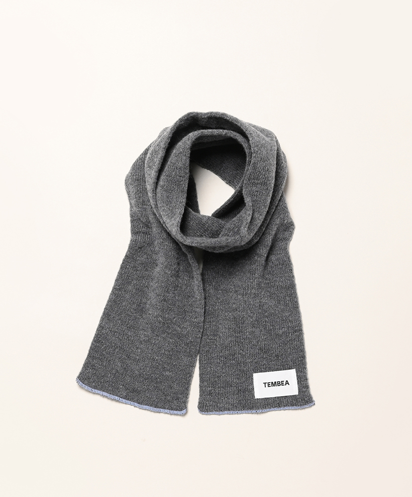 Muffler - Wool Nylon Mid Grey×Sax/ミッドグレー×サックス ONE