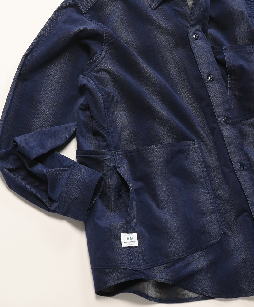Diggin Half - Stripe Corduroy Blue/ブルー L(MEN)