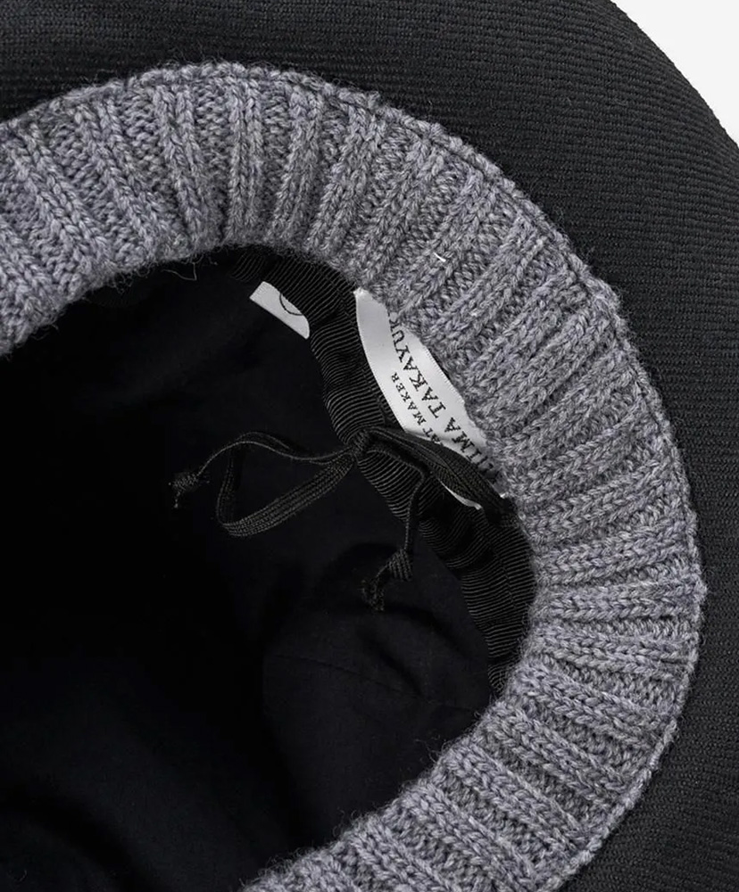 Shetland Wool Serge Mountain Hat Black×Gray/ブラック×グレー 2(MEN)