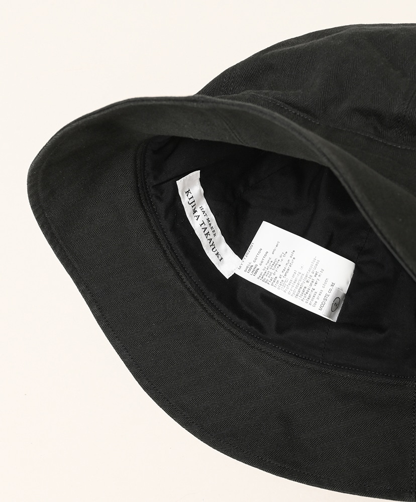 Cotton Herringbone 6panel Hat Black/ブラック 2(MEN)