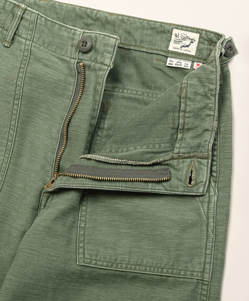 Short Length Fatigue Pants Used Wash Green Used/グリーンユーズド 0(WOMEN)