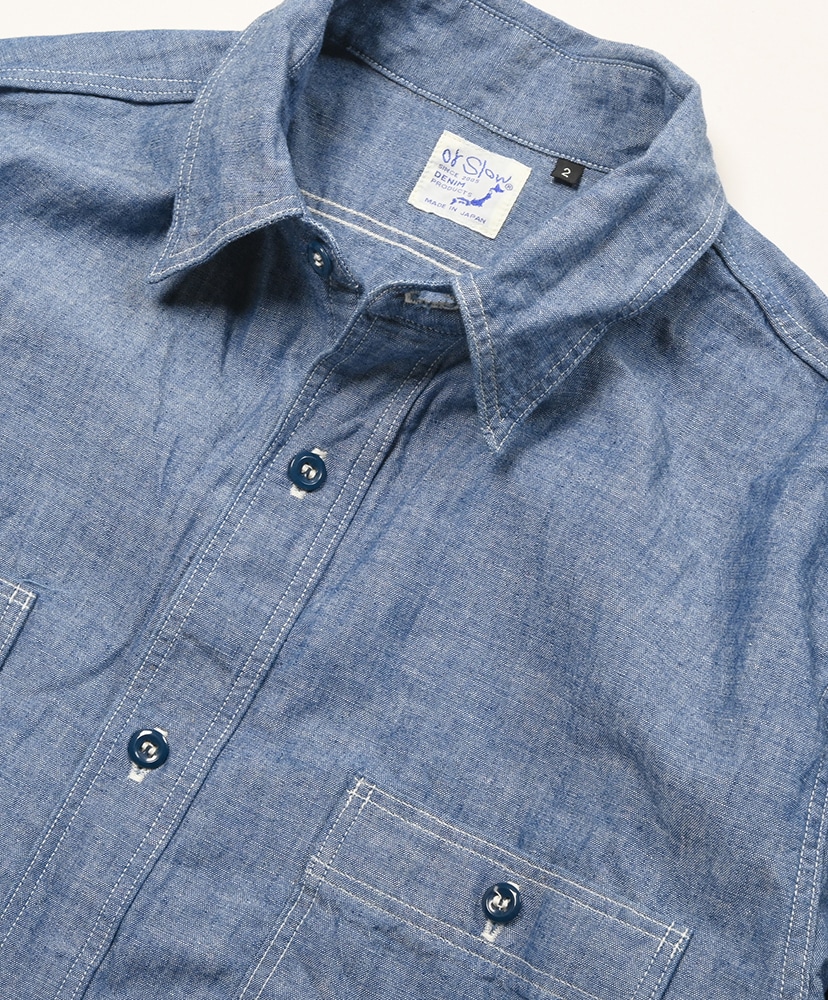 Relaxed Fit Chambray Work Shirt Chambray / シャンブレー 1(MEN)