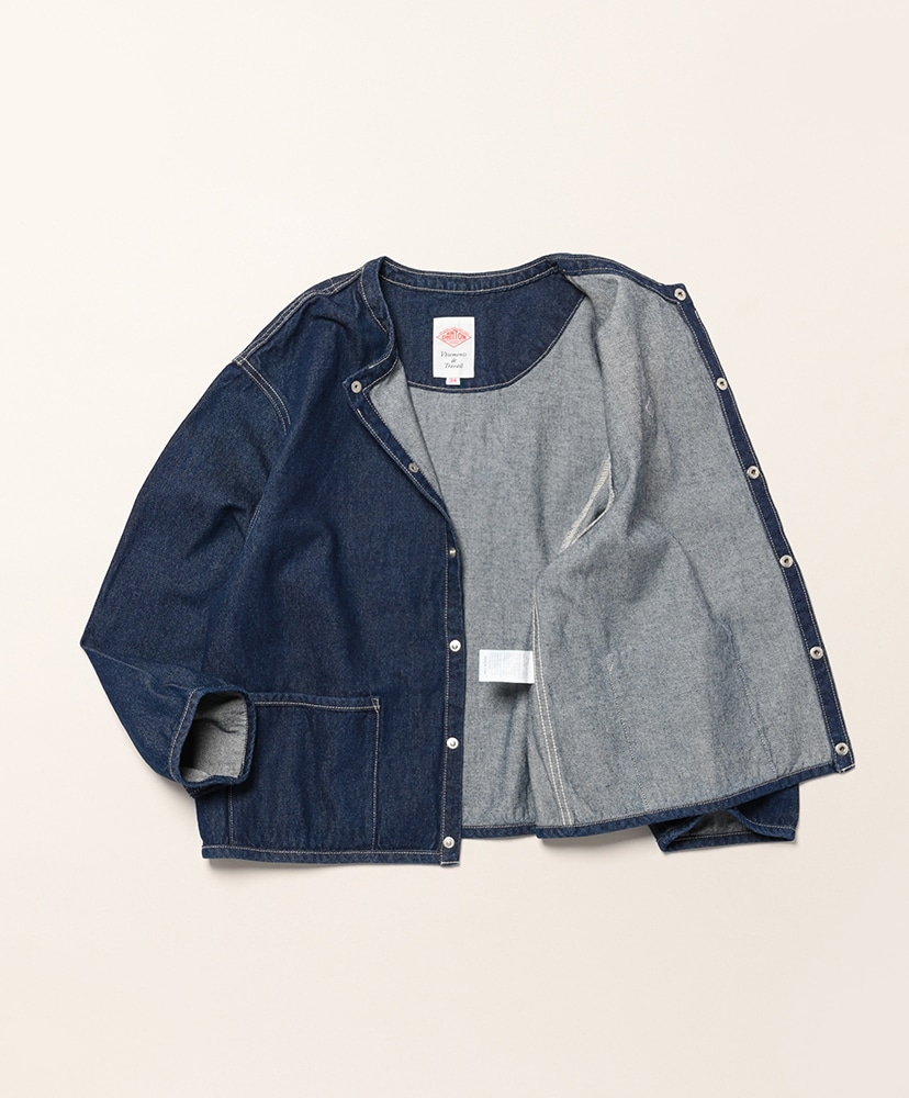 Women's Denim Collarless Jacket Indigo/インディゴ 34(WOMEN)