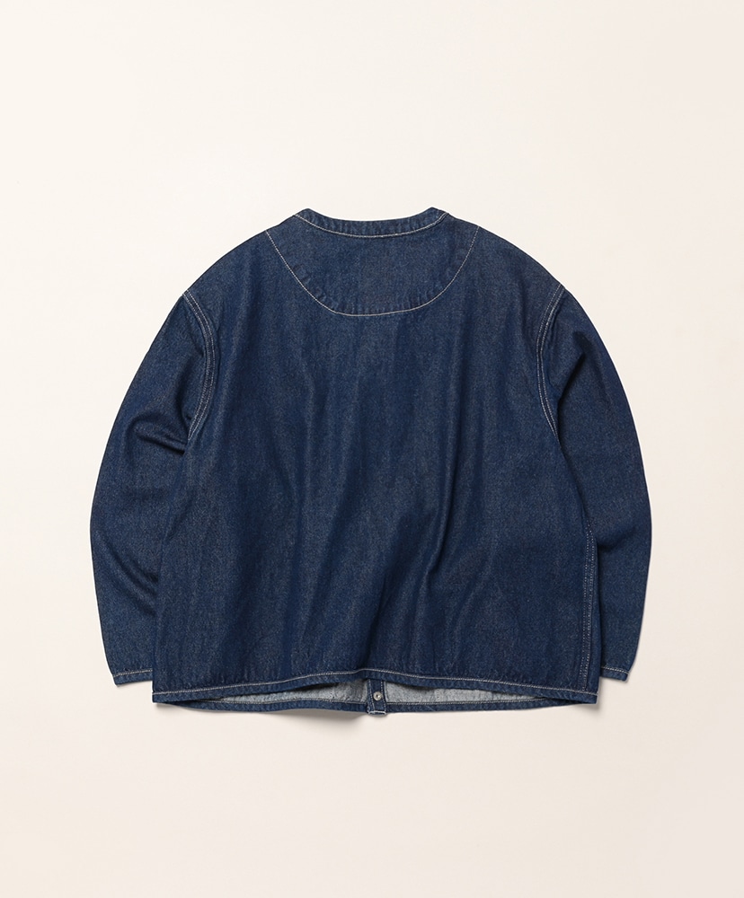 Women's Denim Collarless Jacket Indigo/インディゴ 34(WOMEN)