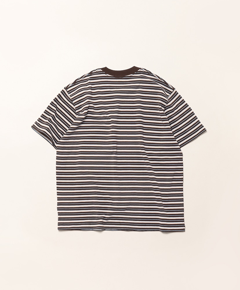 Women’s Pocket T-shirt DK.Brown×Beige×Sax Multi/ダークブラウン×ベージュ×サックスマルチ M(WOMEN)
