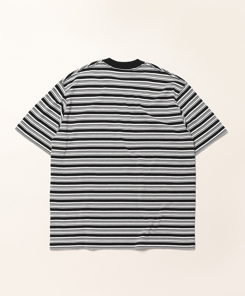 Men's Pocket T-shirt Black×White×Grey Multi/ブラック×ホワイト×グレーマルチ L(MEN)