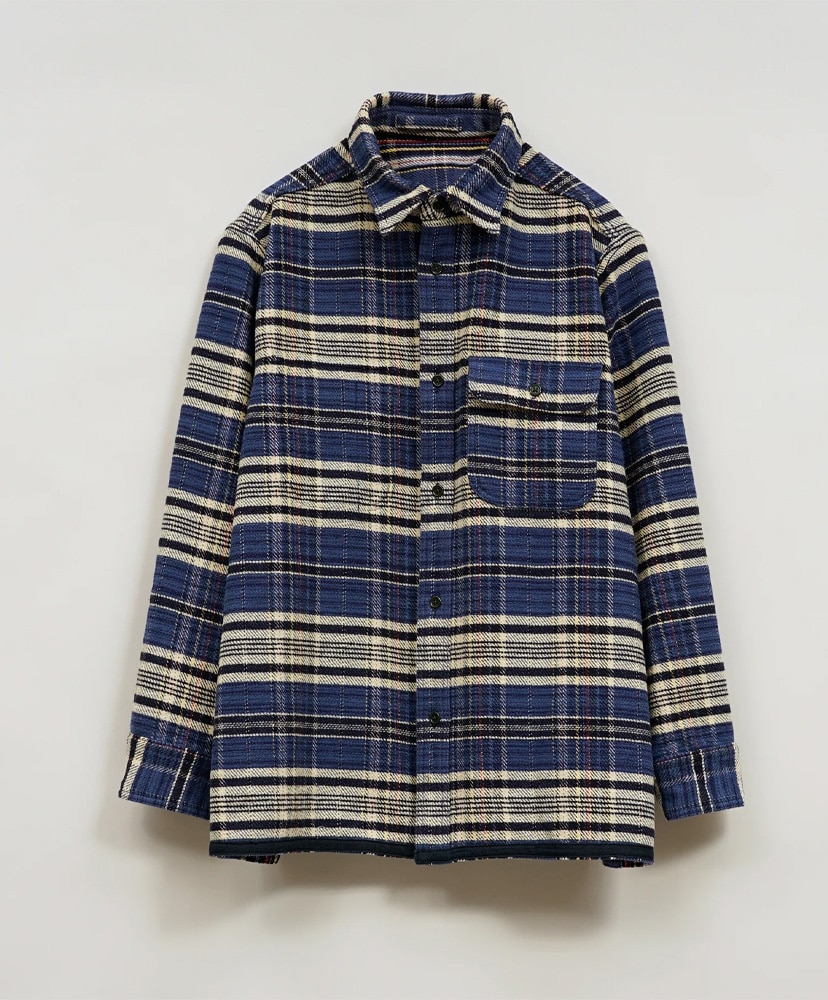 Field Shirt Heavy Nel Reversible Blue/ブルー 46(MEN)