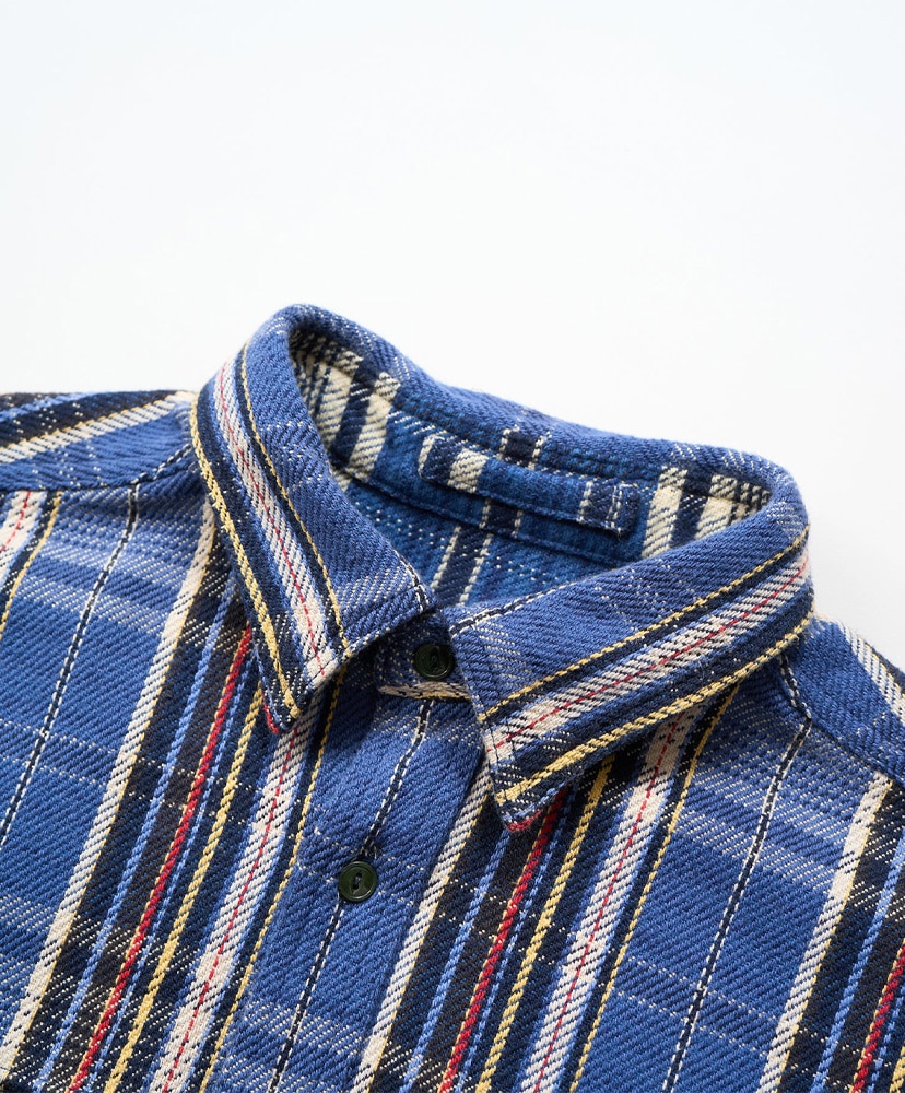 Field Shirt Heavy Nel Reversible Blue/ブルー 46(MEN)