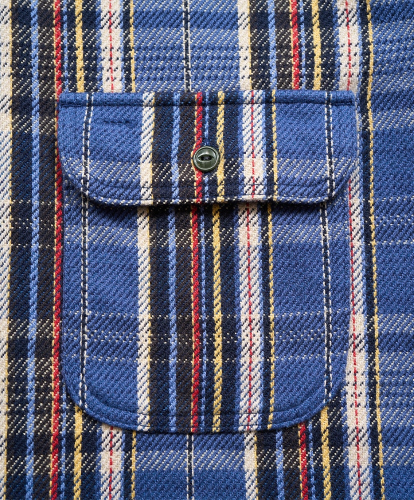 Field Shirt Heavy Nel Reversible Blue/ブルー 46(MEN)