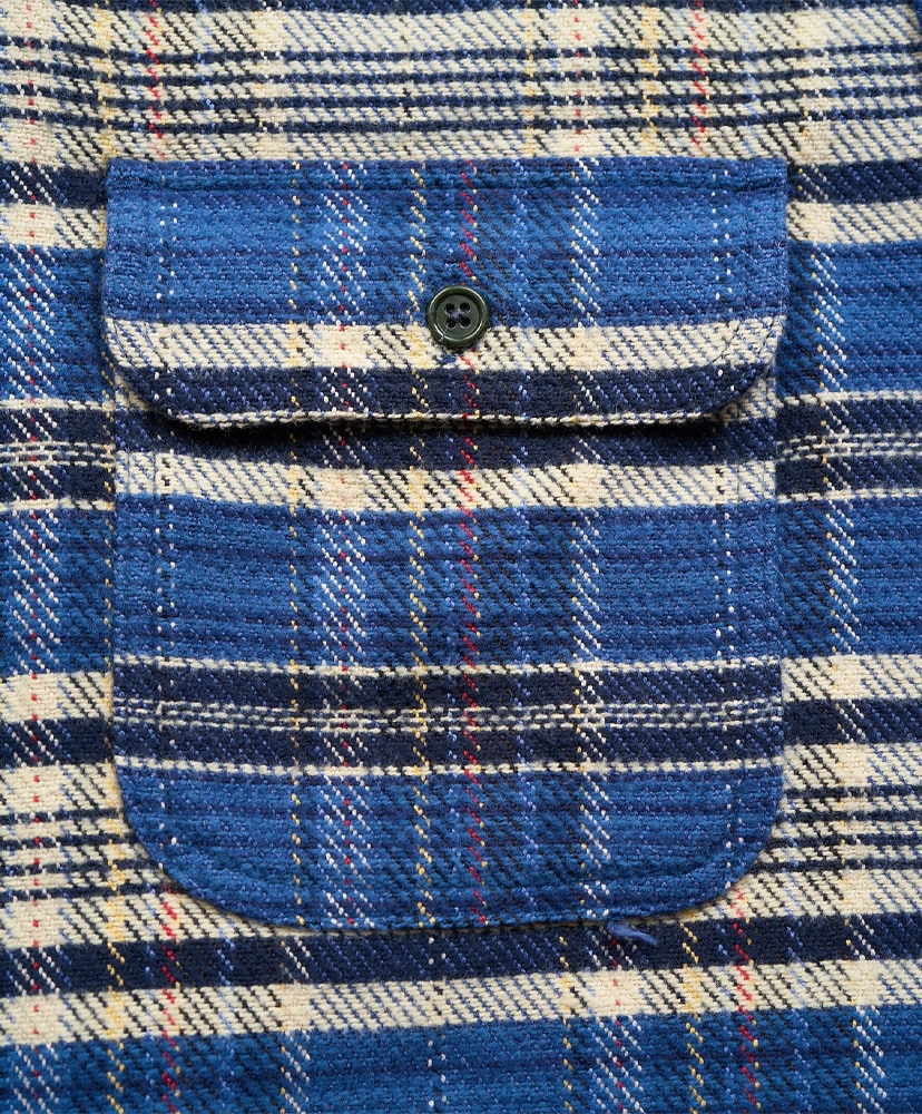 Field Shirt Heavy Nel Reversible Blue/ブルー 46(MEN)