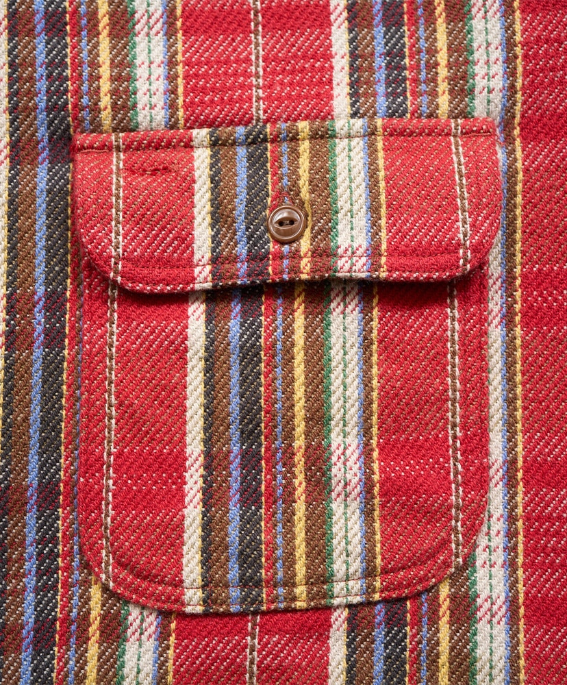 Field Shirt Heavy Nel Reversible Red/レッド 48(MEN)