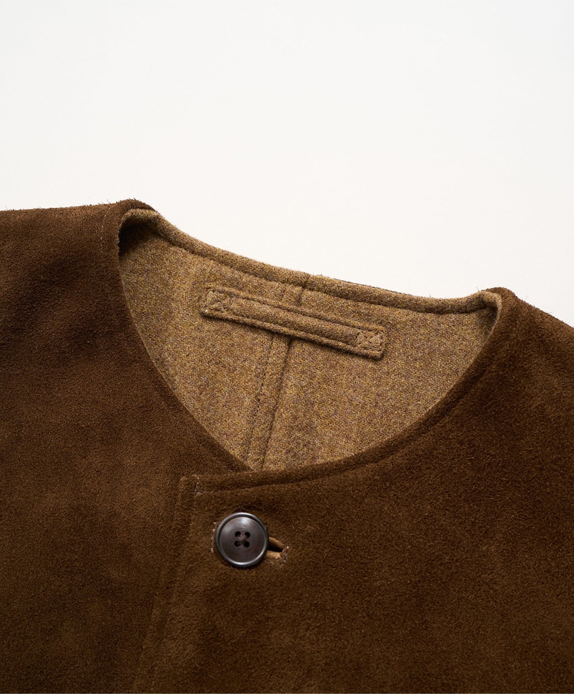 Jerkin Vest Suede Reversible Brown/ブラウン 50(MEN)
