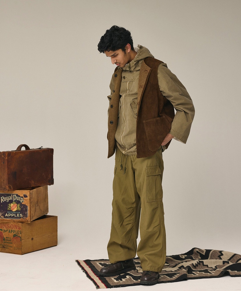 Jerkin Vest Suede Reversible Brown/ブラウン 50(MEN)