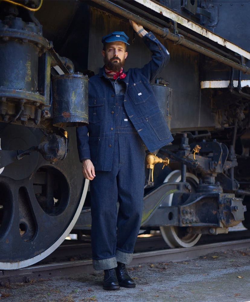 Lee×Nigel Cabourn 'OX'ed Silver' - Railway Man Loco Jacket Indigo/インディゴ 46(MEN)