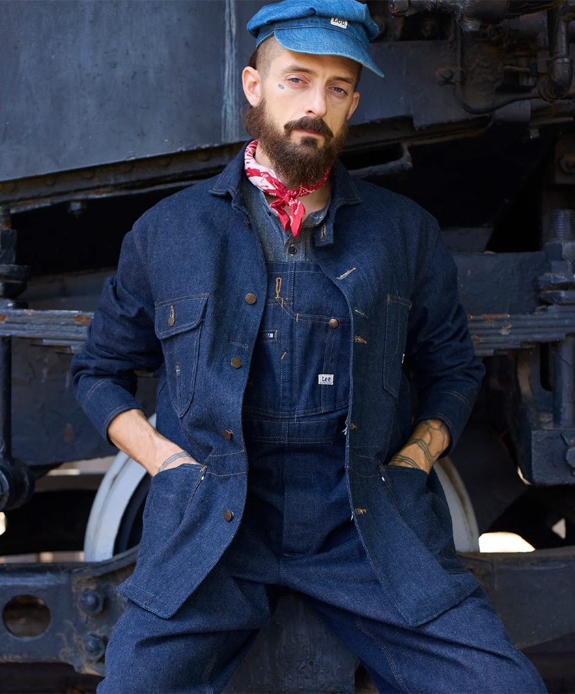 Lee×Nigel Cabourn 'OX'ed Silver' - Railway Man Loco Jacket Indigo/インディゴ 46(MEN)