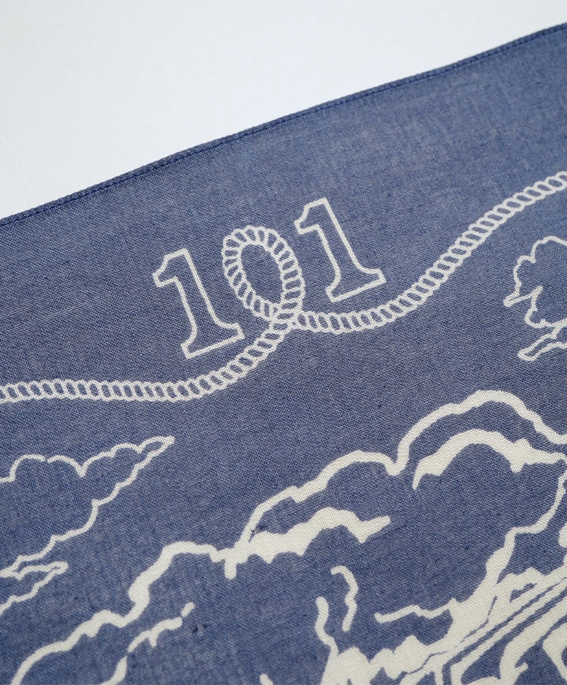 Lee × Nigel Cabourn 'OX'ed Silver' - 101 Bandana Blue/ブルー F(MEN)