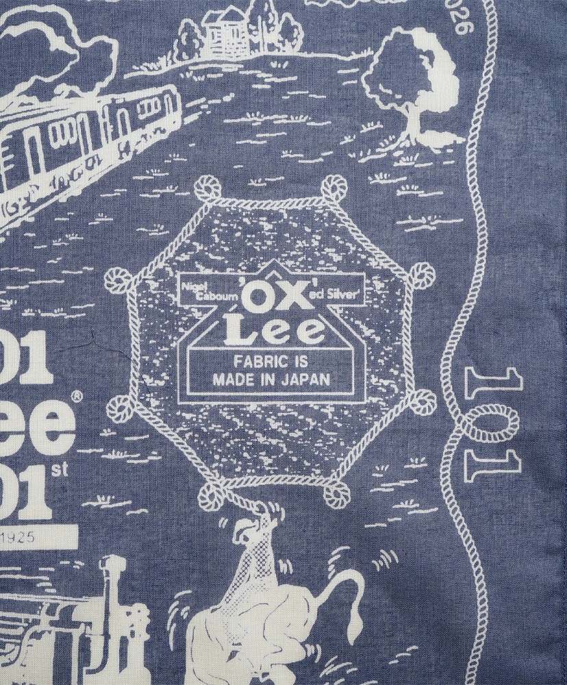 Lee × Nigel Cabourn 'OX'ed Silver' - 101 Bandana Blue/ブルー F(MEN)