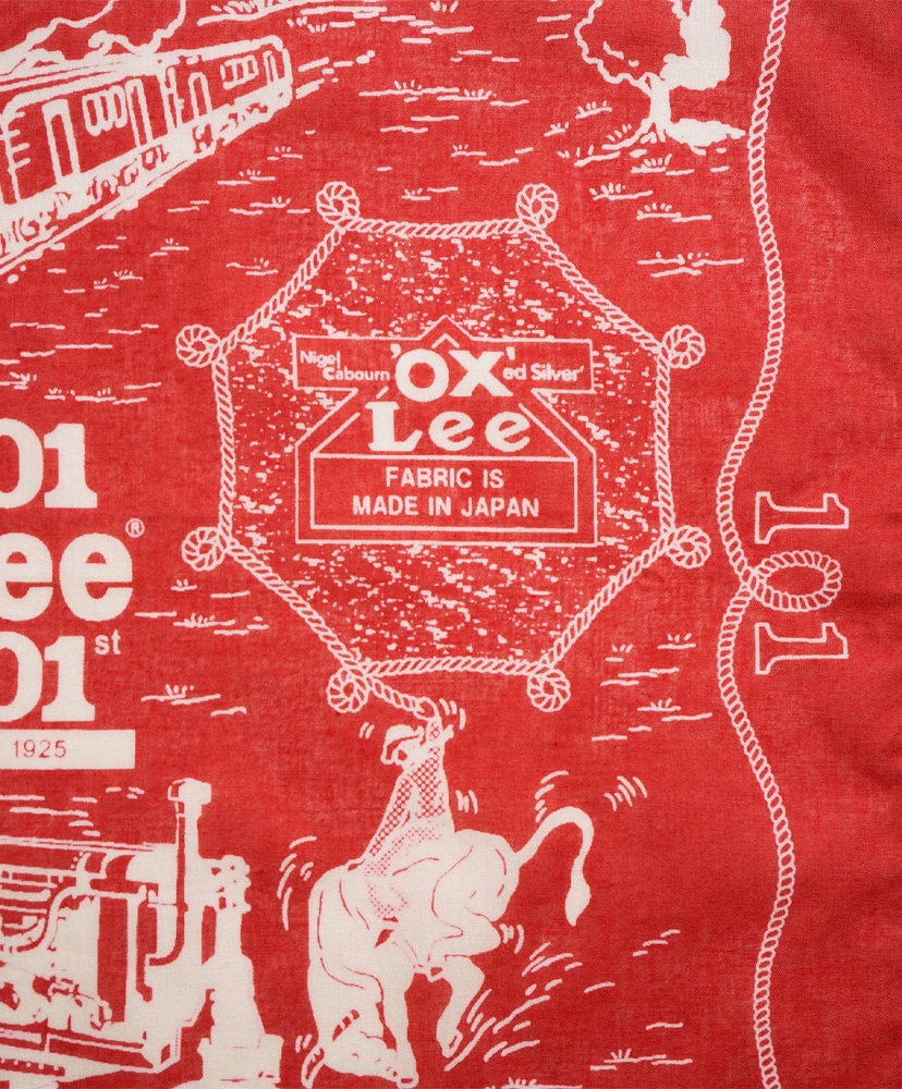 Lee × Nigel Cabourn 'OX'ed Silver' - 101 Bandana Red/レッド F(MEN)