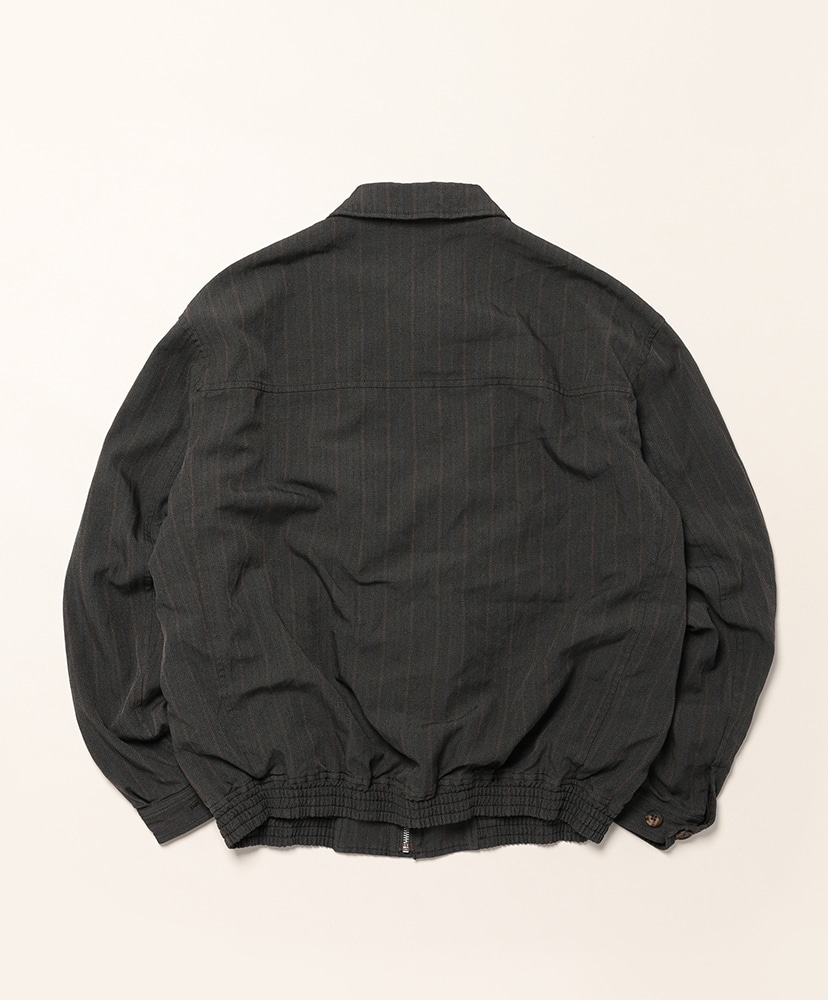 HR-J004-051 - エステルヘリンボーンストライプ加工 Brown/ブラウン M(MEN)