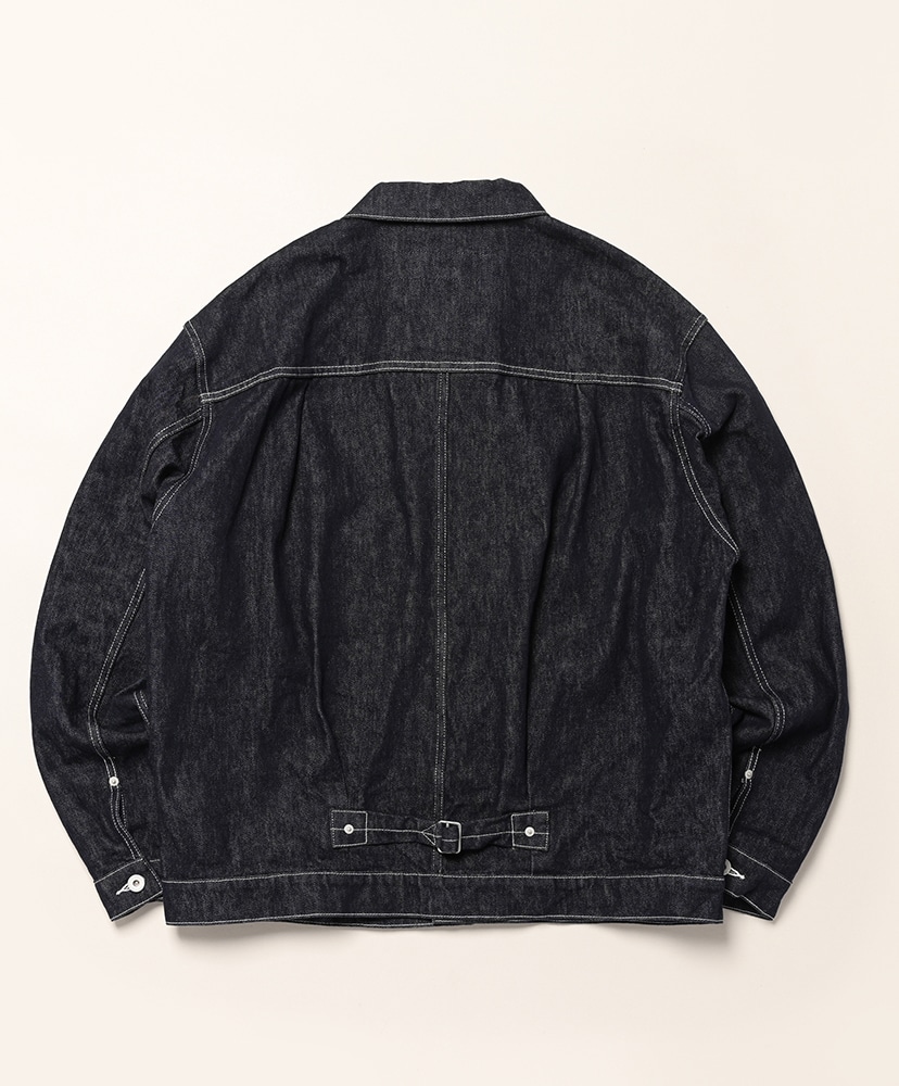 HR-J011-051 - 綿反応デニム 製品洗 Navy×White/ネイビー×ホワイト L(MEN)