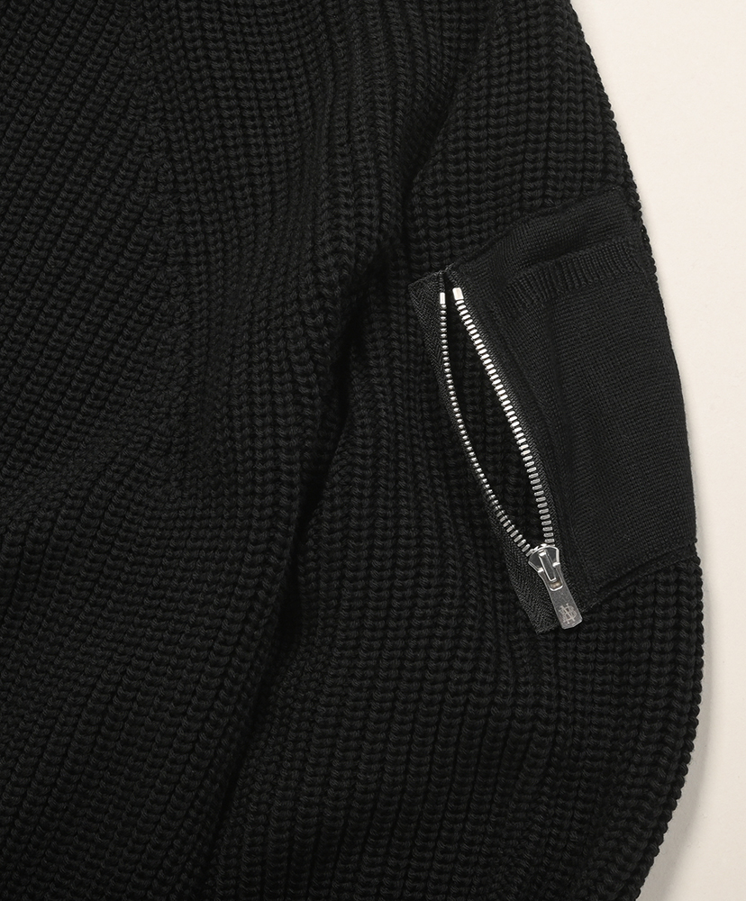 HR-N003-051 - ウール梳毛片畦 ×Batoner Black/ブラック L(MEN)