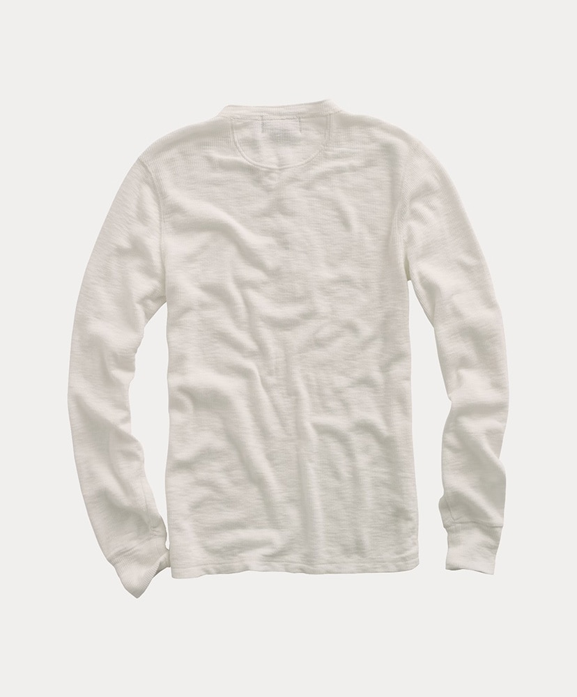 ワッフルニット ヘンリーネック シャツ(L(MEN) ペーパー ホワイト): RRL