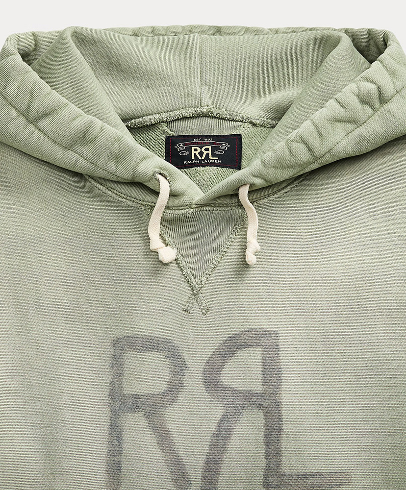 RRL Ranch ロゴ フーディ フェイデッド ミント M(MEN)