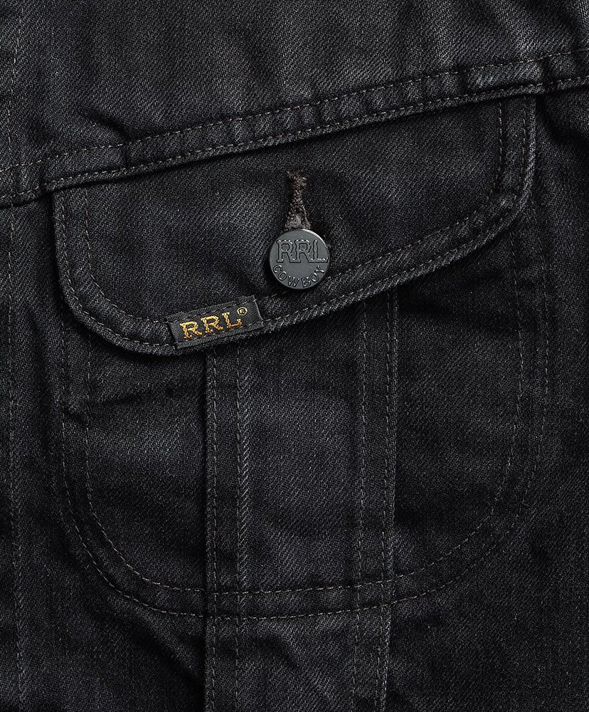 ウォーン イン ブラック デニム トラッカー ジャケット Black Wash/ブラック ウォッシュ L(MEN)
