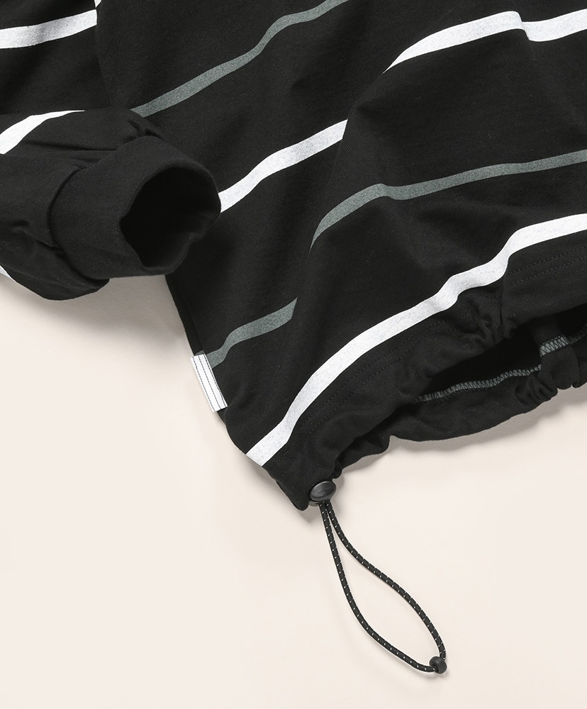 Super Big LS Tee (W/Drawstrings) Black/ブラック L(MEN)