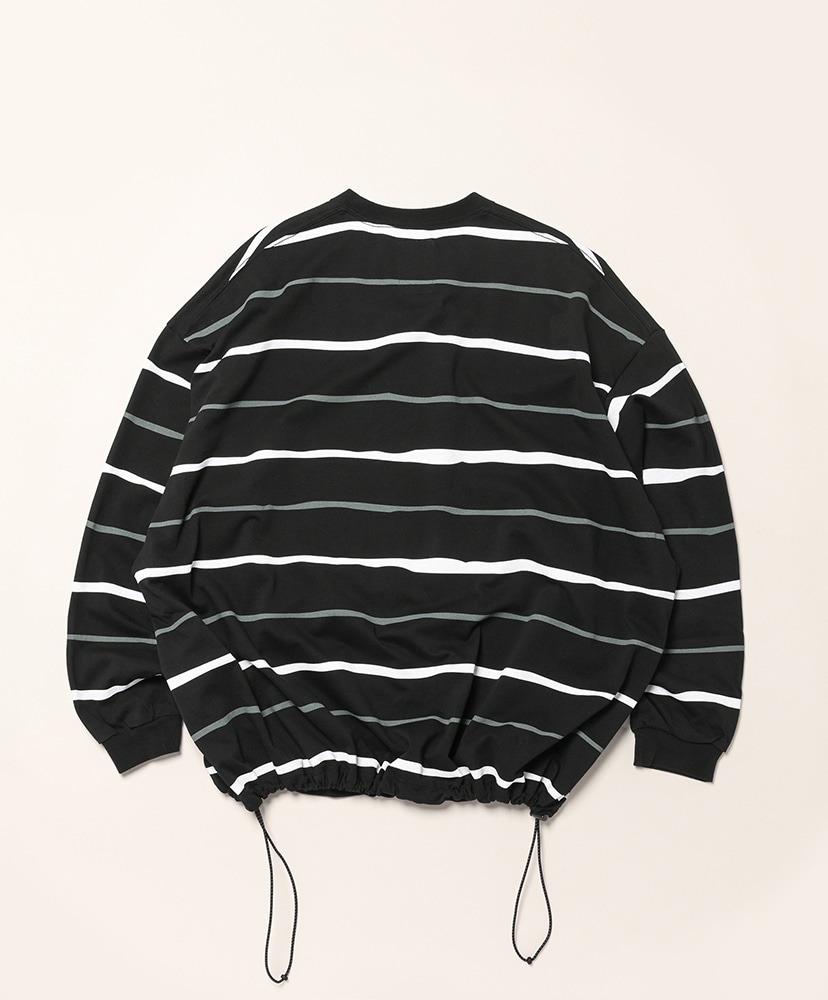 Super Big LS Tee (W/Drawstrings) Black/ブラック L(MEN)
