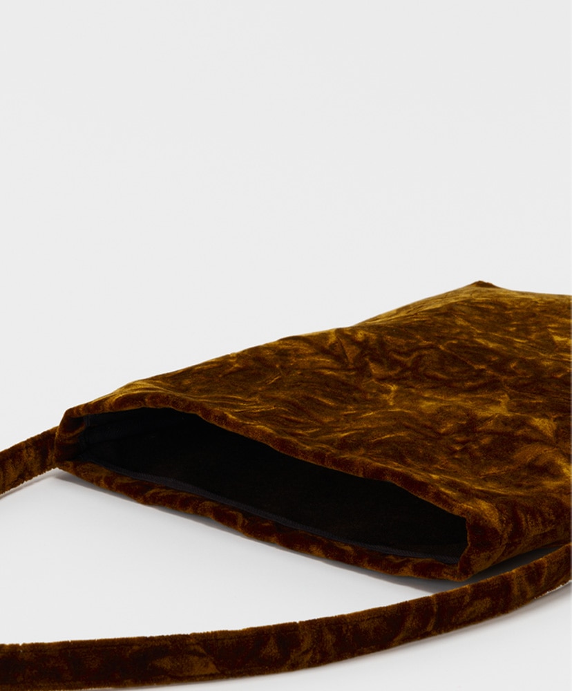 Velvet Flap Shoulder Bag Yellow Brown/イエローブラウン ONE