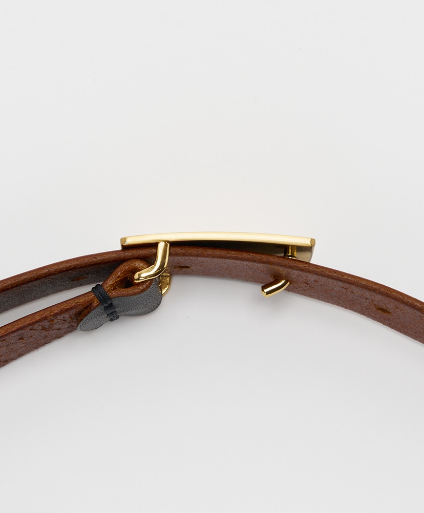 Solid Buckle Belt Dark Brown/ダークブラウン ONE