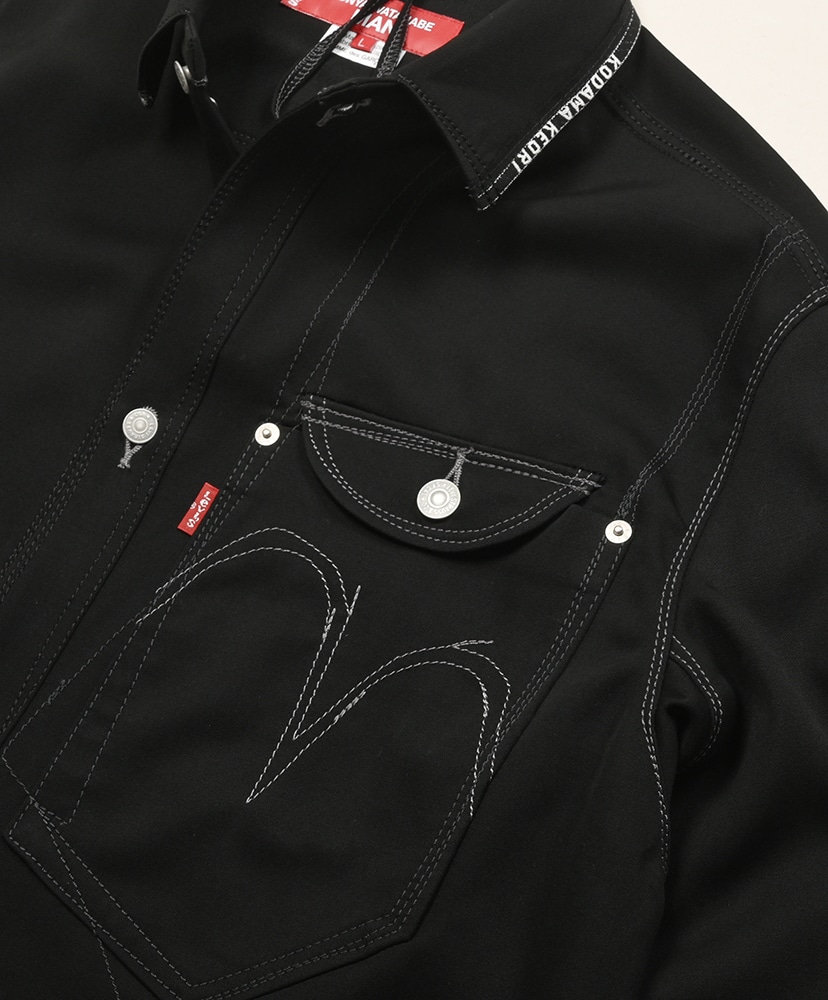 WR-J203-05 ウールクロス Levi's Wネーム Black/ブラック L(MEN)