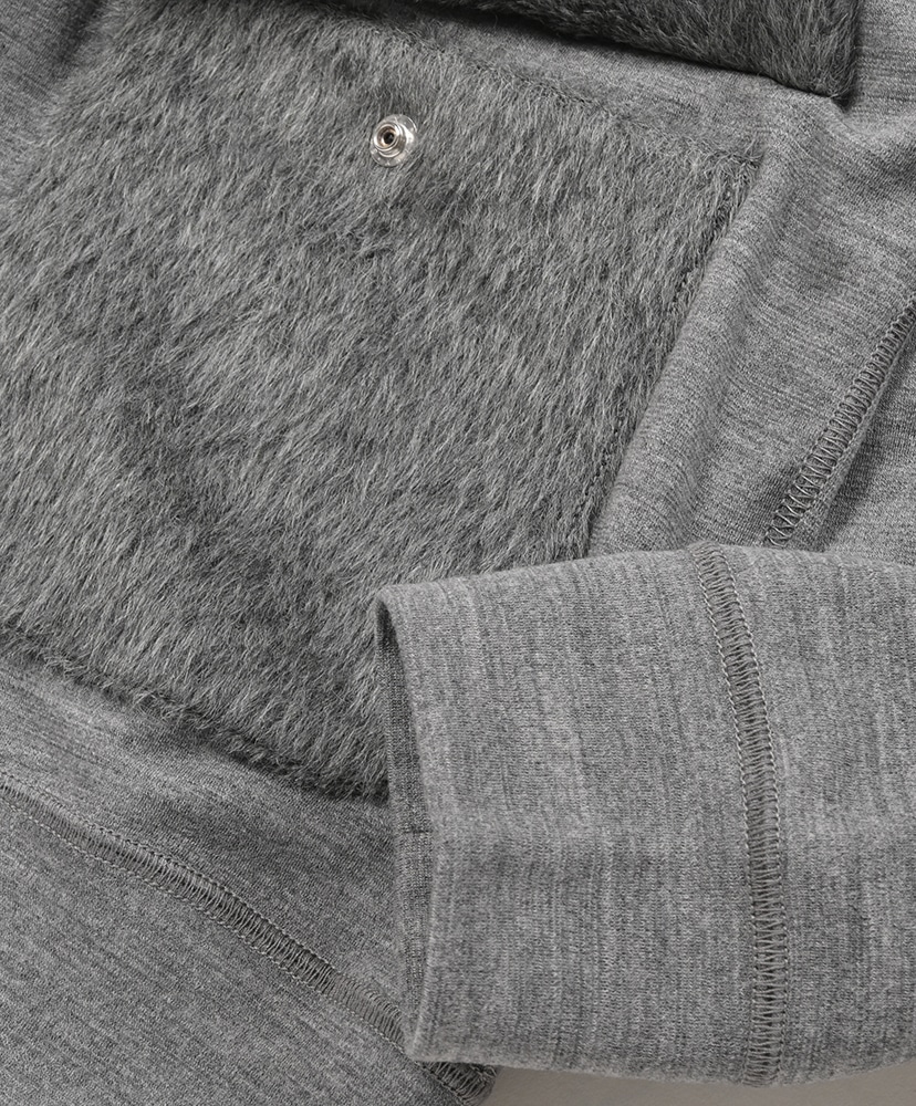 WR-T009-051 - ウールポンチ×アルパカウールシャギー Gray/グレー L(MEN)