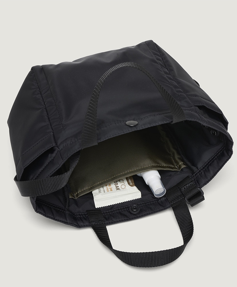 Small Side Pocket Tote Puffer Black/ブラック F