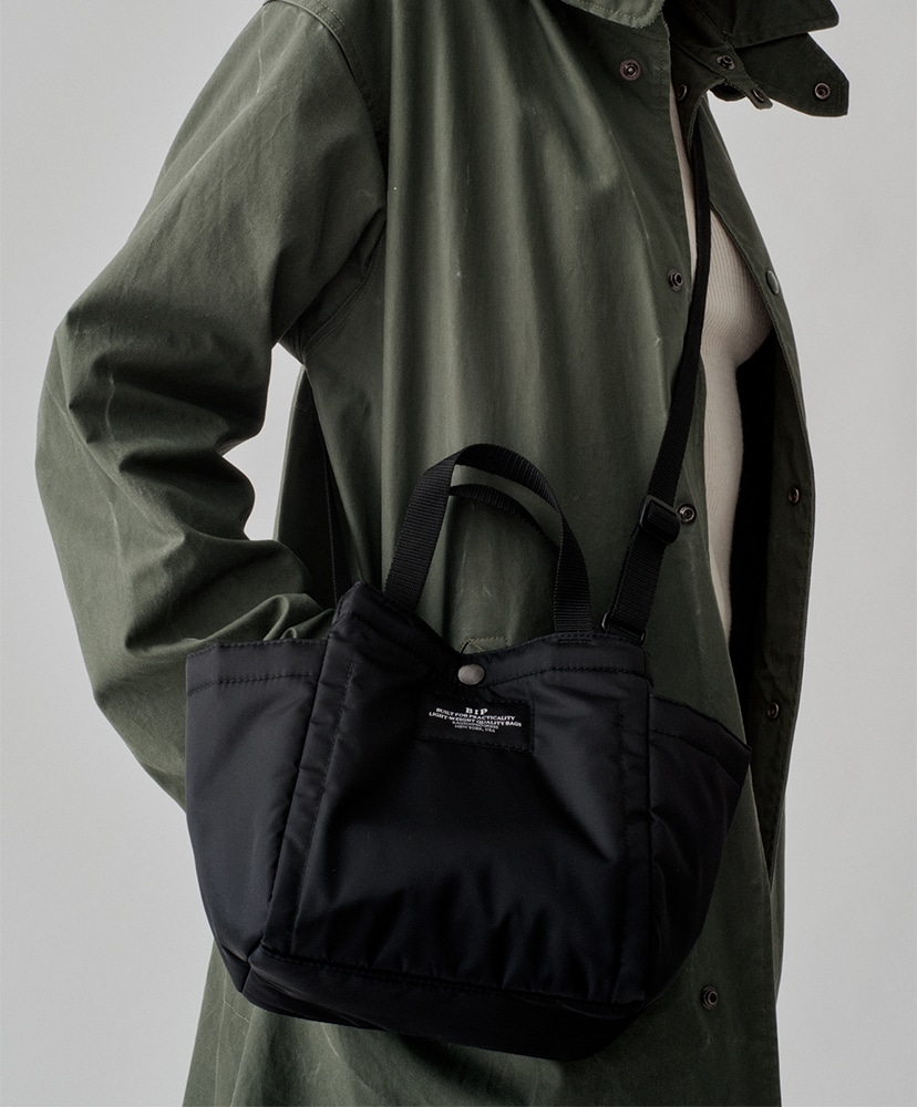 Small Side Pocket Tote Puffer Black/ブラック F