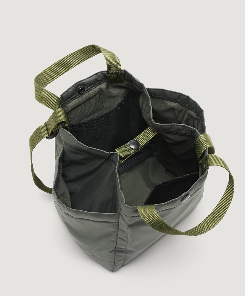 Small Side Pocket Tote Puffer Khaki Green/カーキグリーン F