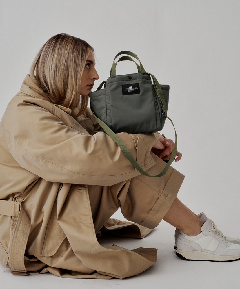 Small Side Pocket Tote Puffer Khaki Green/カーキグリーン F