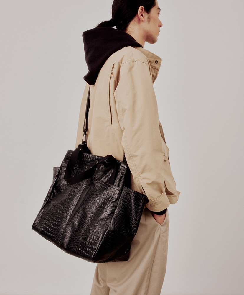 Carry-all Beach Bag Croco Black/ブラック F