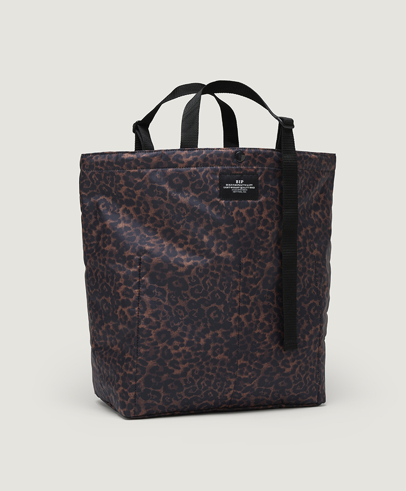 Market Tote Leopard Puffer/レオパードパファー F