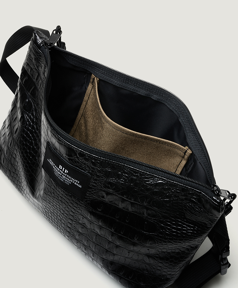 Fannypack Crossbody Croco Black/ブラック F