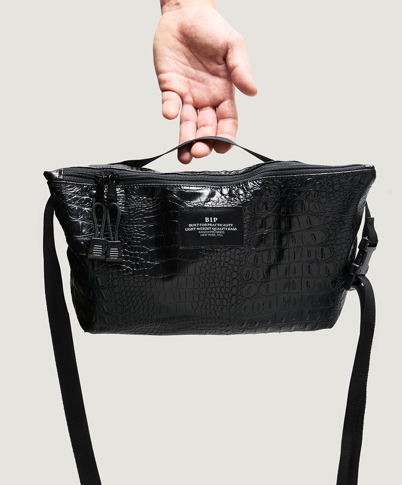 Fannypack Crossbody Croco Black/ブラック F