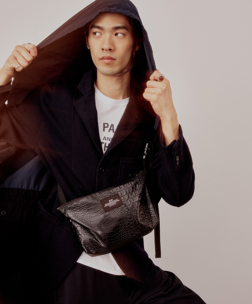 Fannypack Crossbody Croco Black/ブラック F
