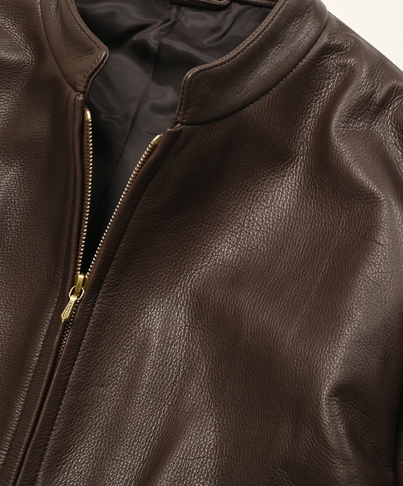 Steer Leather Racer Jacket DarkBrown/ダークブラウン 2(MEN)