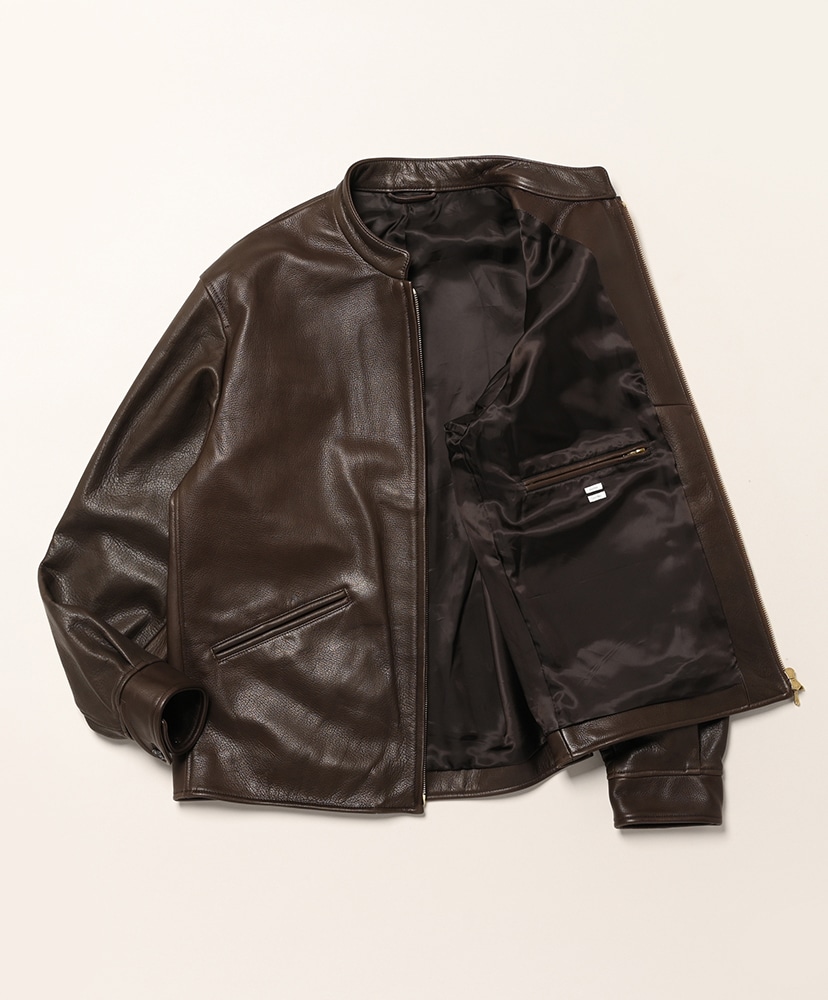 Steer Leather Racer Jacket DarkBrown/ダークブラウン 2(MEN)