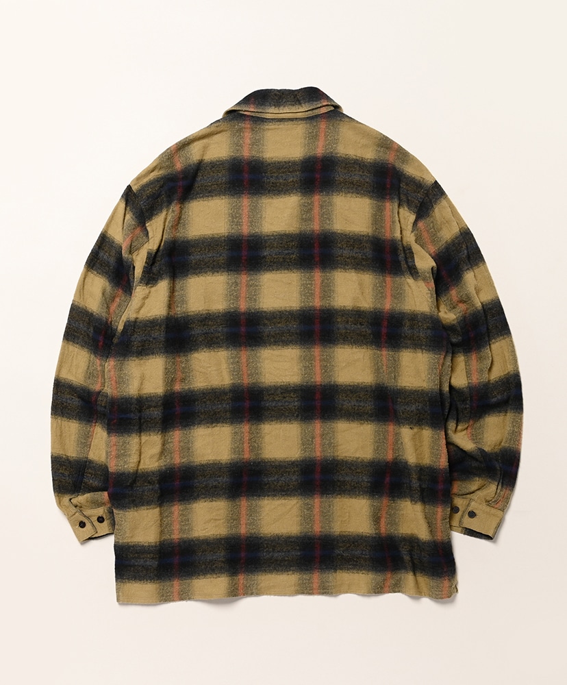 Cotton Rayon Ombre Open-collar Shirt L/S DustyBeige/ダスティベージュ 1(MEN)