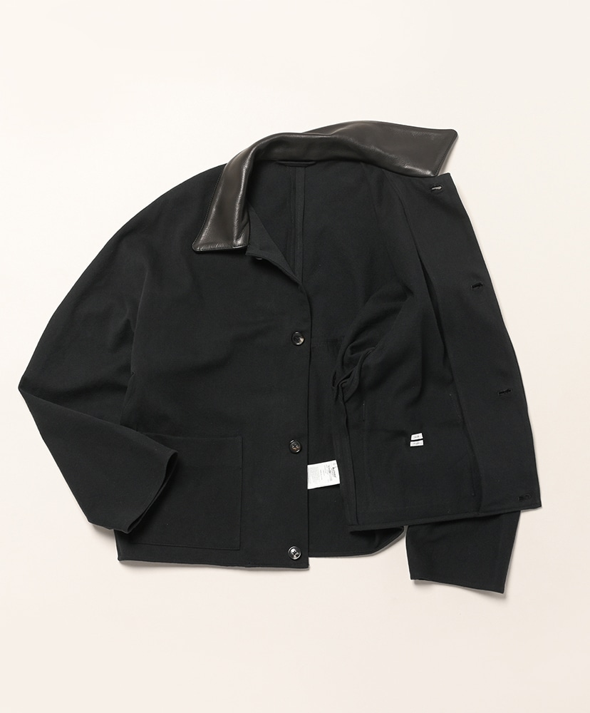 Denim-Leather Short Jacket Black/ブラック 0(WOMEN)